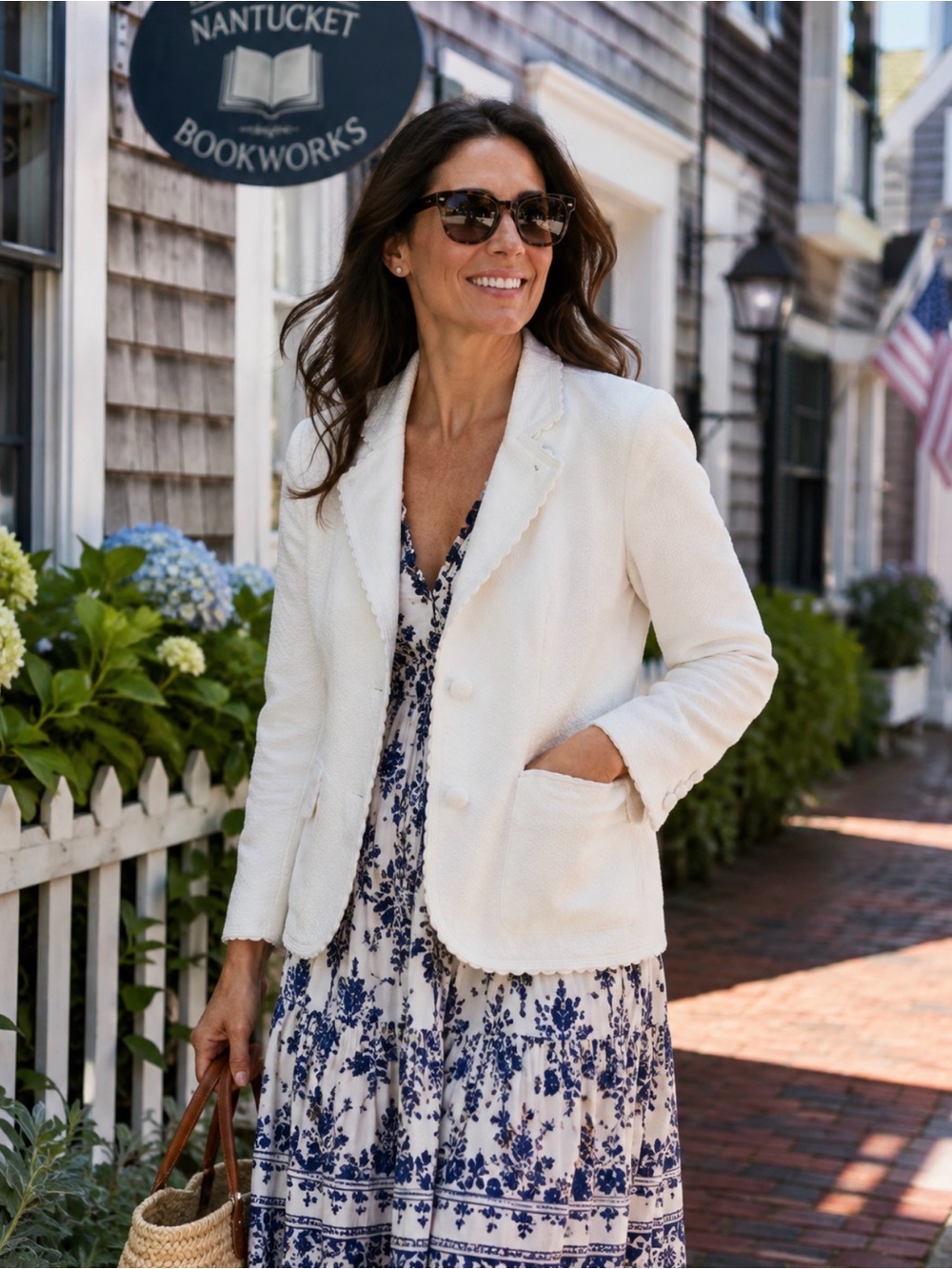J. Crew White Cotton Pique rick rack Jacket Blazer